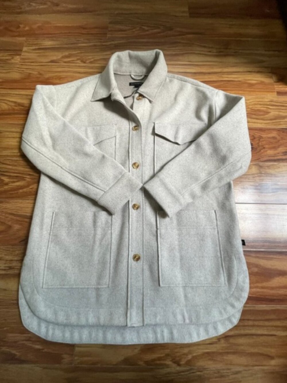 Banana Republic Men's Pocket Button Up Jacket, Gray, Small Size